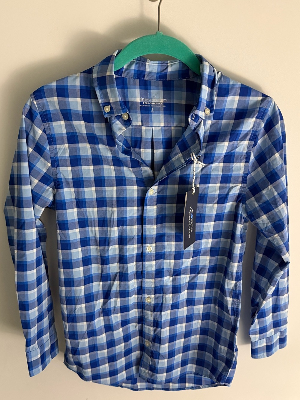 NWT Vineyard Vines Boys S (8-10) On The Go Whale Shirt in Jake Blue